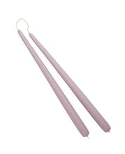Načíst obrázek do prohlížeče Galerie, Kónické svíčky levandulové, délka 40cm - "DUSTY LILAC", sada 4ks (2 páry)