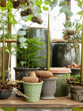 Načíst obrázek do prohlížeče Galerie, Obal na květináč s podtáckem - "Pearl", 1ks, ø 14cm x 12cm