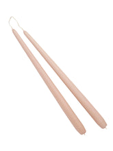 Načíst obrázek do prohlížeče Galerie, Kónické svíčky světle růžová, délka 34cm - "ROSE QUARTZ", sada 4ks ( 2 páry)