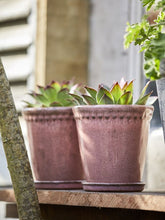 Načíst obrázek do prohlížeče Galerie, Obal na květináč s podtáckem - "Lacepot Dusty Rose", 1ks, ø14 x v 14 nebo ø19x v 19