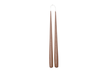 Načíst obrázek do prohlížeče Galerie, Kónické svíčky v barvě kávy, délka 40cm - &quot;MOCCA&quot;, sada 4 ks (2páry)
