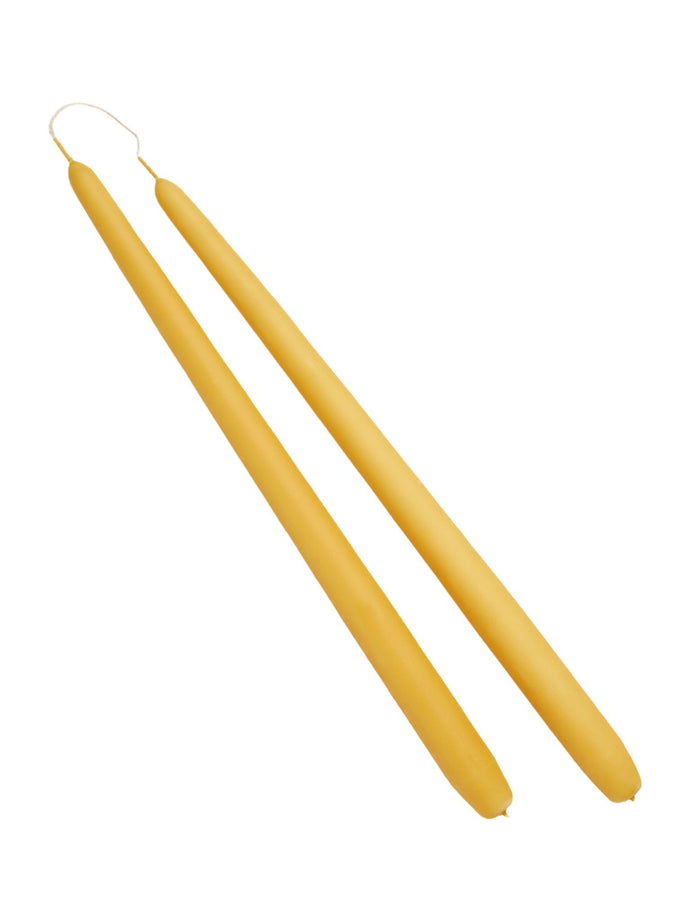 Kónické svíčky žluté, délka 34 cm - 